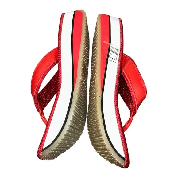 Lower East Side Red Rare Y2K Vintage Platform Flip Flop Sandals Women’s Sz 8 - Picture 9 of 12